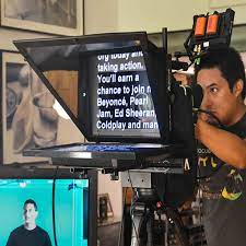 Teleprompter setup